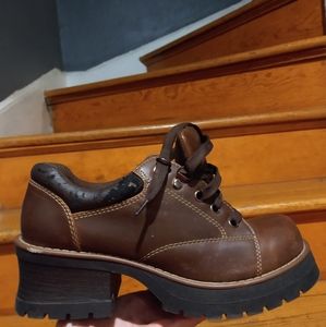 Chunky Heel 90s Funky Grunge Lace Up